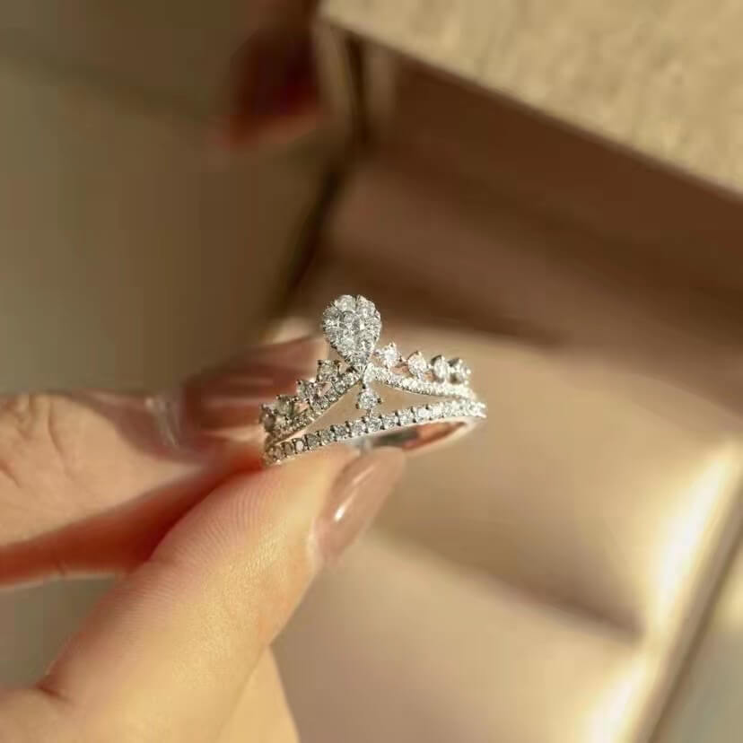 Silver Crown Ring (Adjustable)