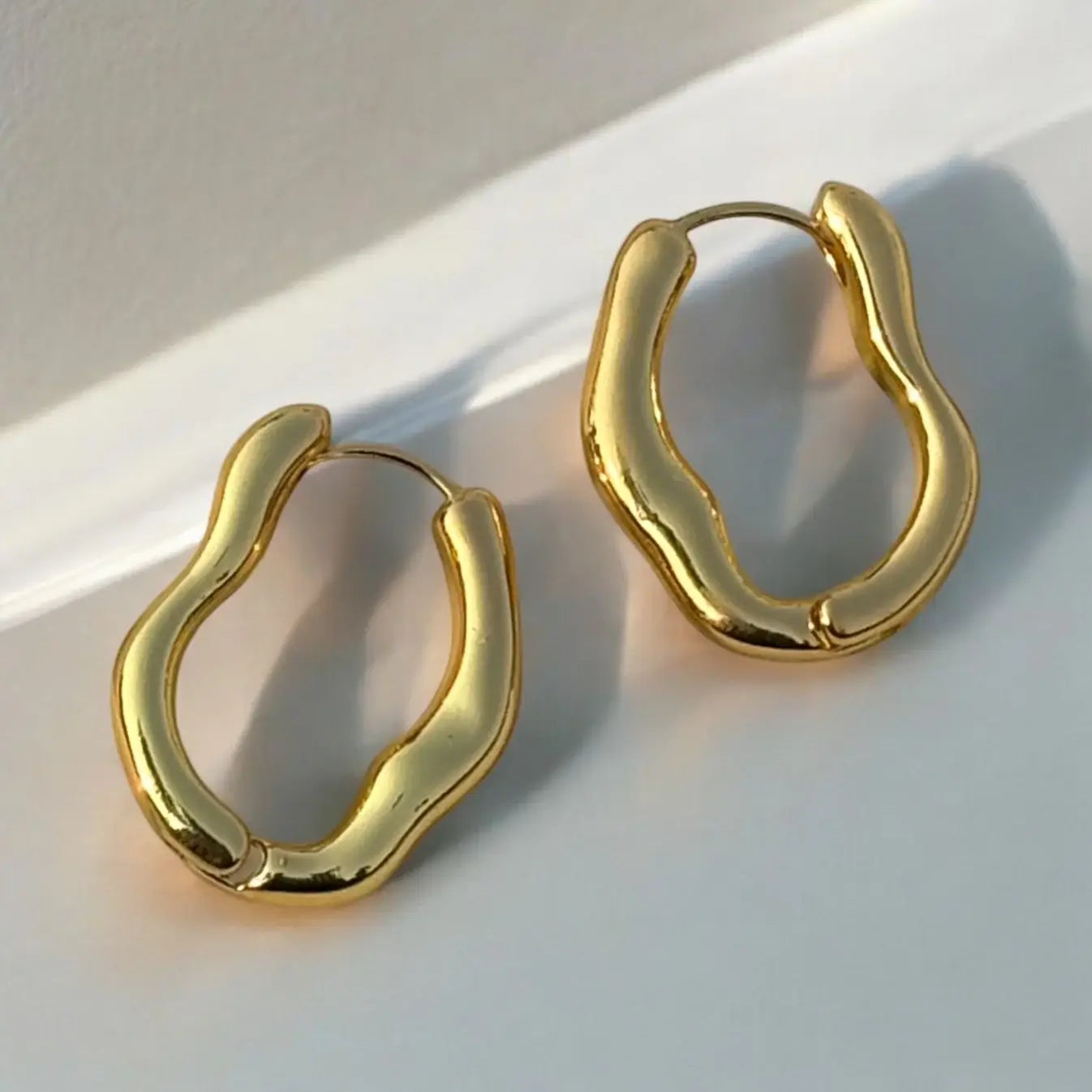Modern Gold Hoops