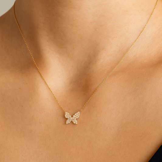 Gold Butterfly Necklace