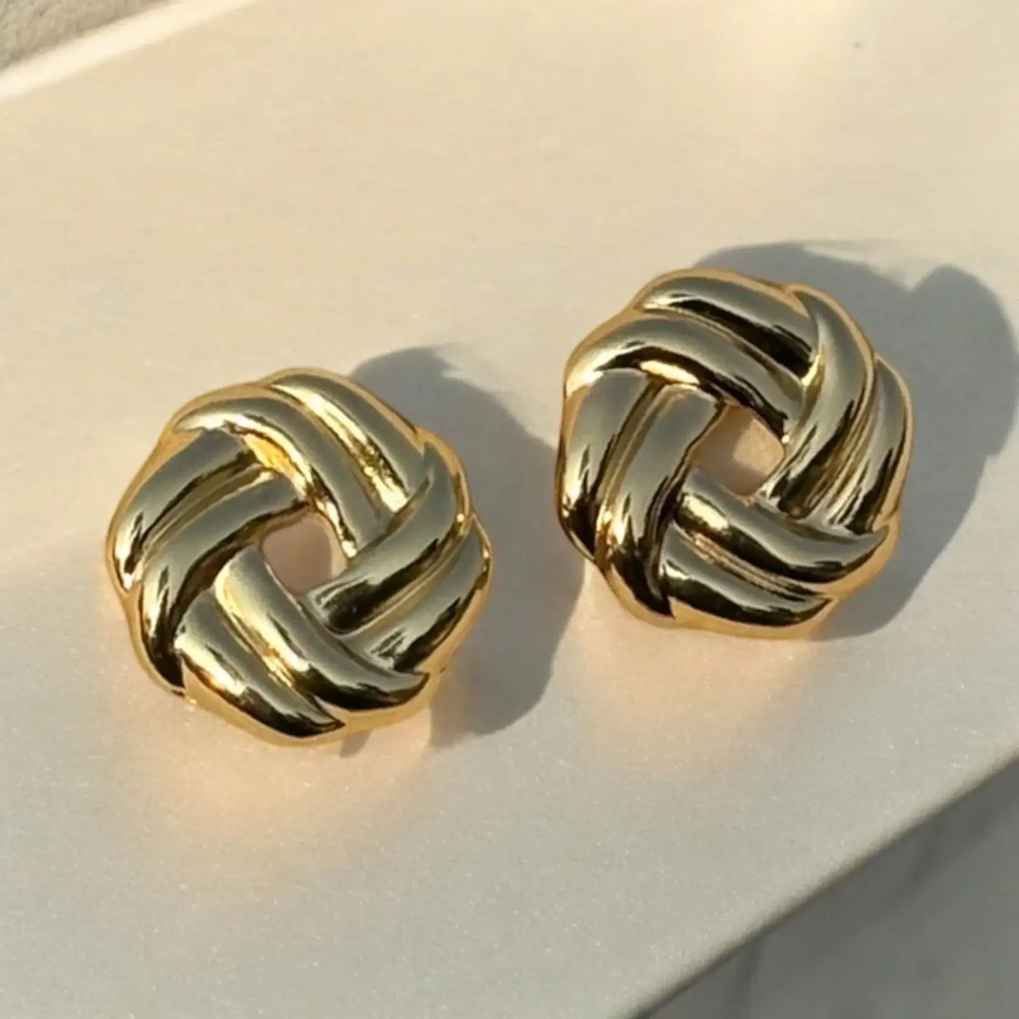 Golden Knot Studs