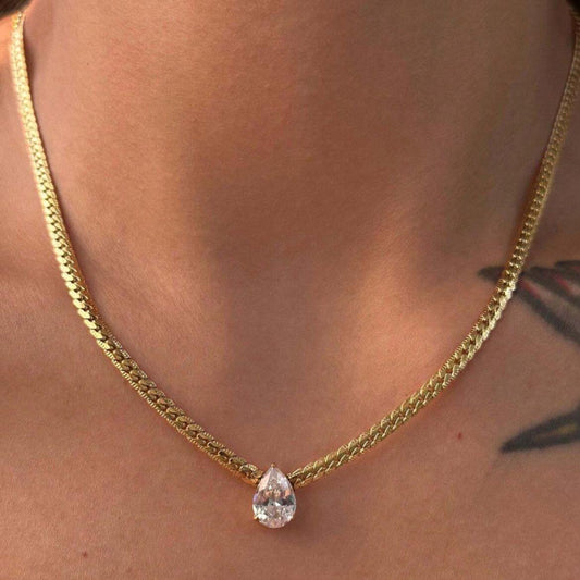 Teardrop Gem Necklace